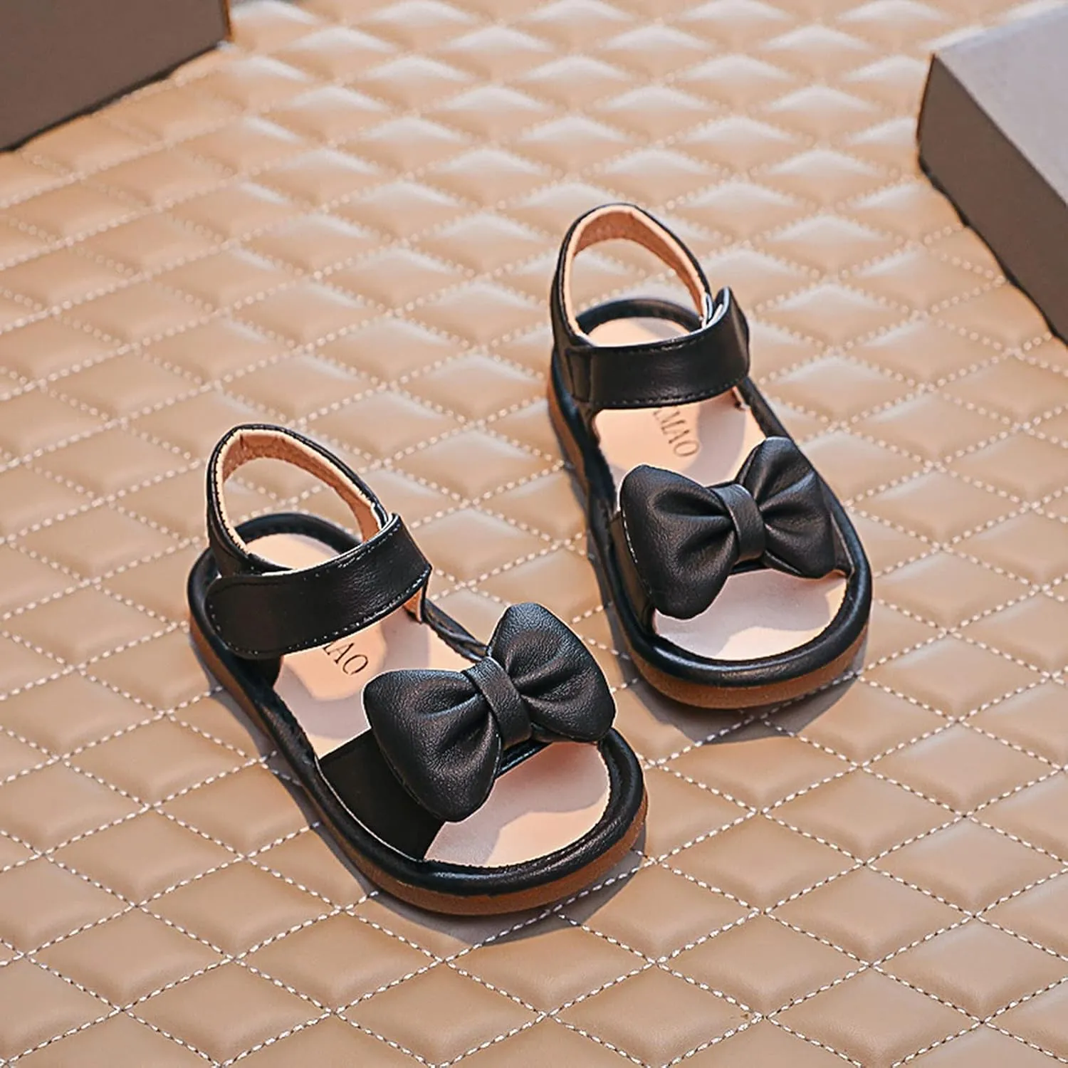 Baby Girls Bow Open Toe Sandals Summer Flat Wide Shoes Toddler Kids ??ow Heels Shower Beach Dress Dance Shoes Fashion