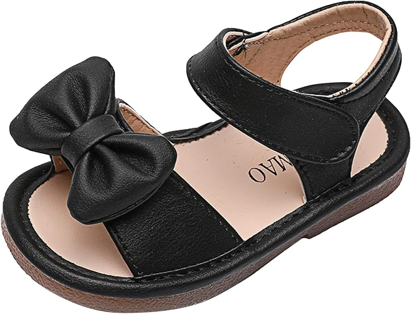 Baby Girls Bow Open Toe Sandals Summer Flat Wide Shoes Toddler Kids ??ow Heels Shower Beach Dress Dance Shoes Fashion