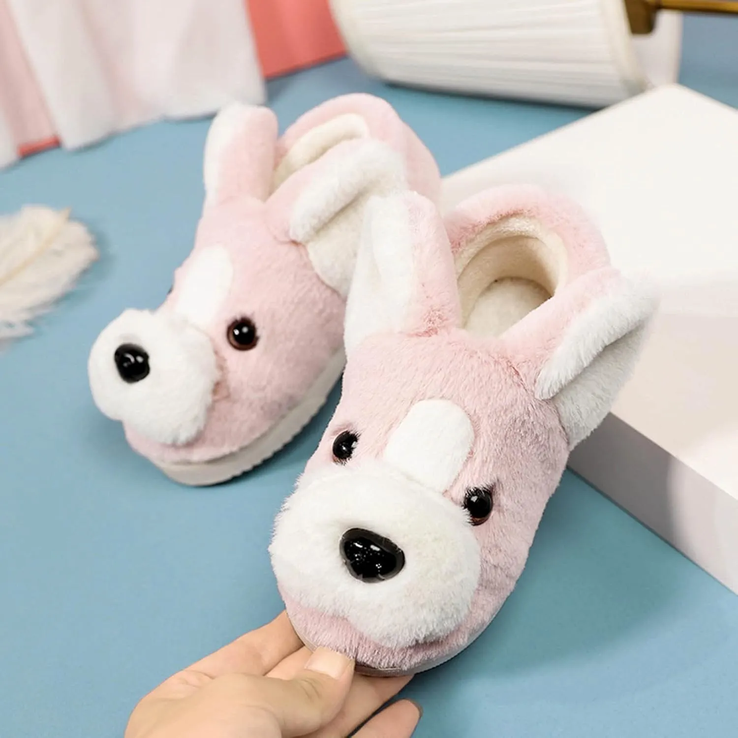 Big Girl Slipper Girls Boys Home Slippers Warm Dog House Slippers For Toddler Winter Jelly Sandals for Girls Size 2