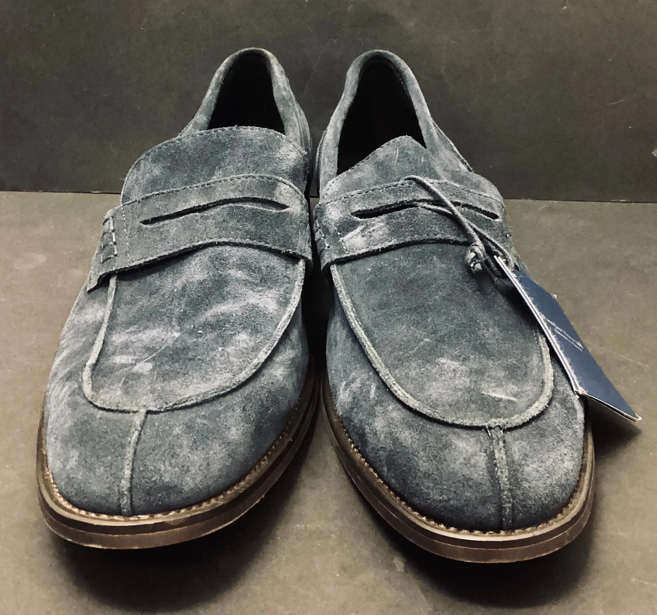BNWT Douglas Hayward Navy Suede Loafers size 9