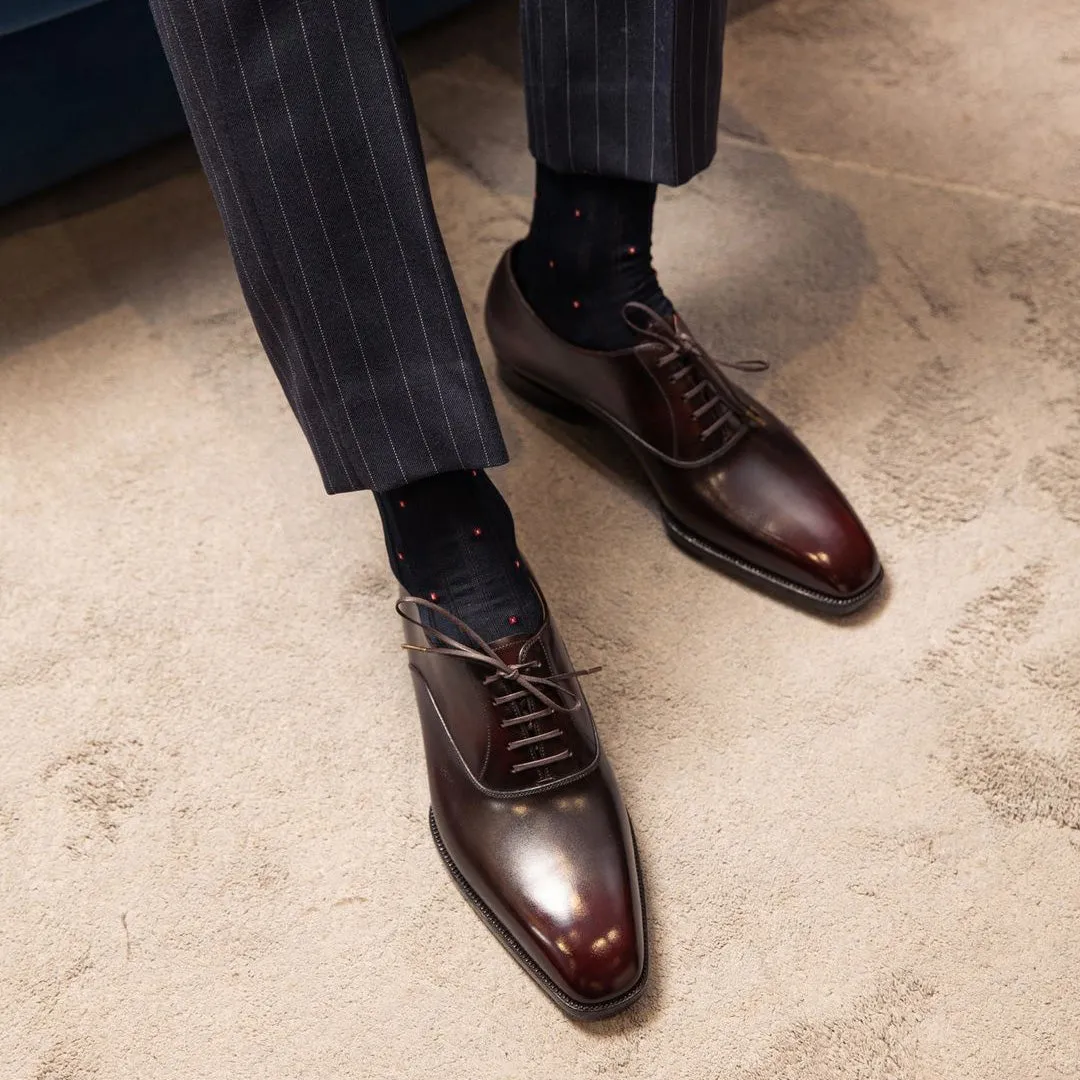 Brown Leather Tangier Oxford Shoes - AW24