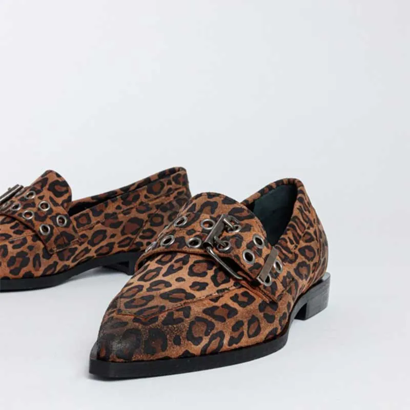 Bukela Valerie Loafers Suede Leopard