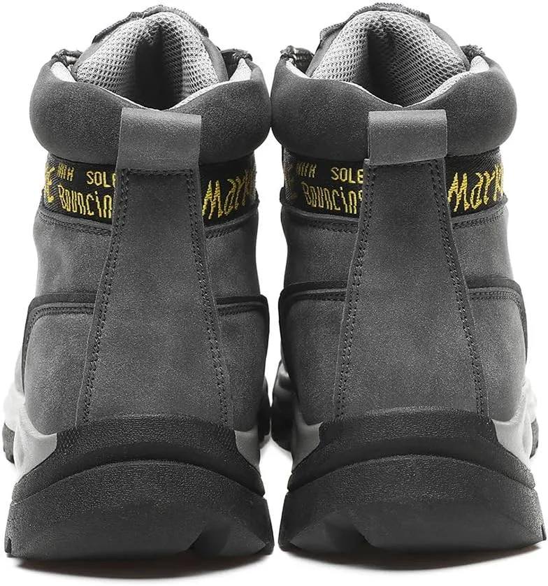 CERYTHRINA Mens Snow Boots Hiker Hiking Boot Leather Waterproof Warm Fur Lined Lace Up Anti-Slip Ankle Sneakers High Top Winter Casual Outdoor Travel Shoes