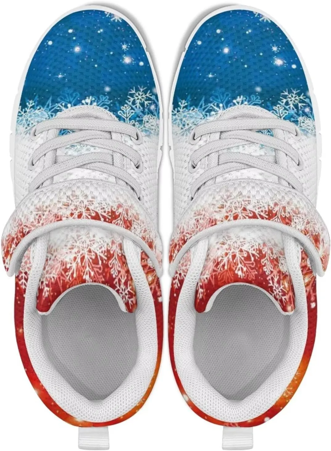 Christmas Sneakers Slip on Shoes for Kids Girls Boys Walking Running