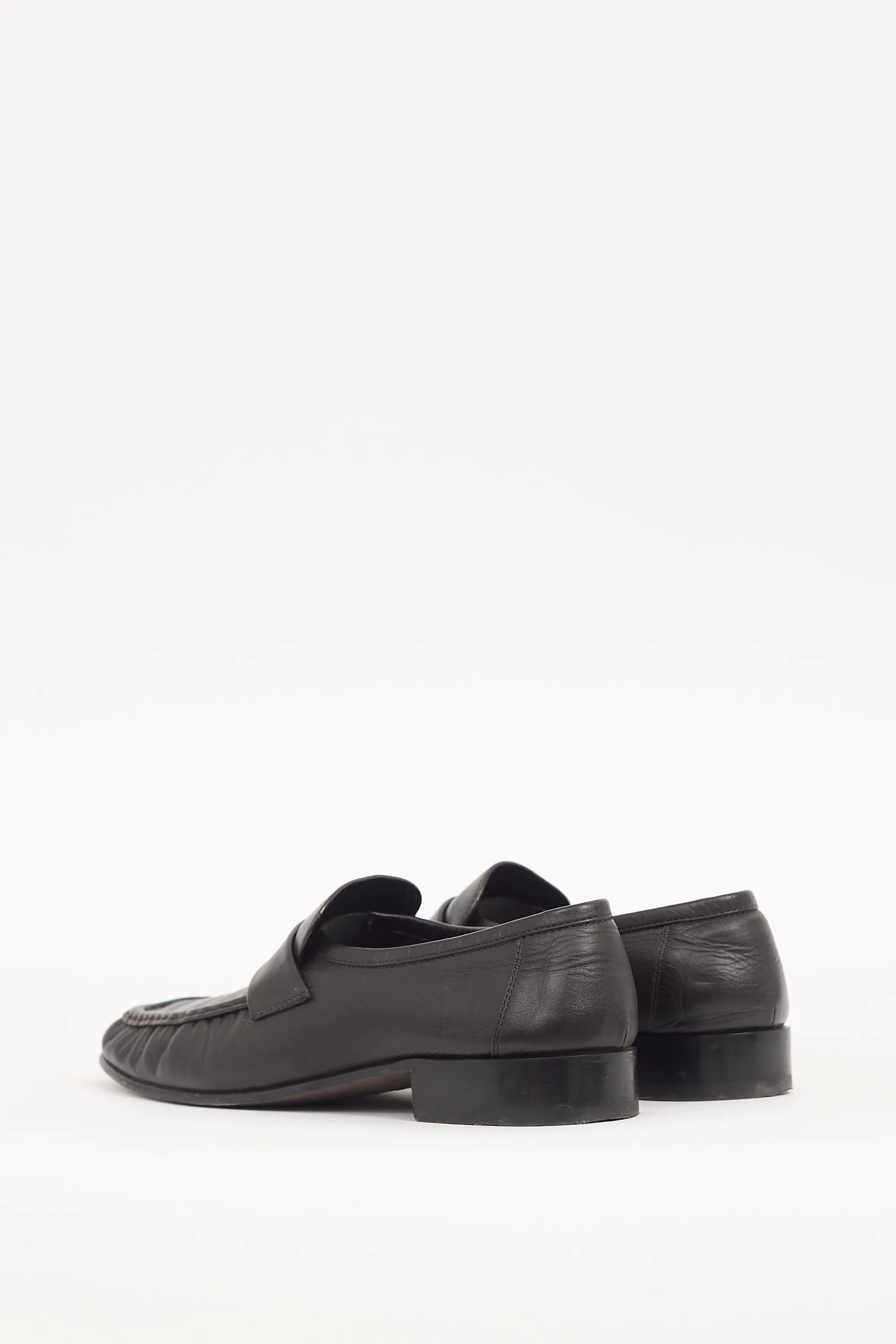 Dark Brown Leather Soft Loafer