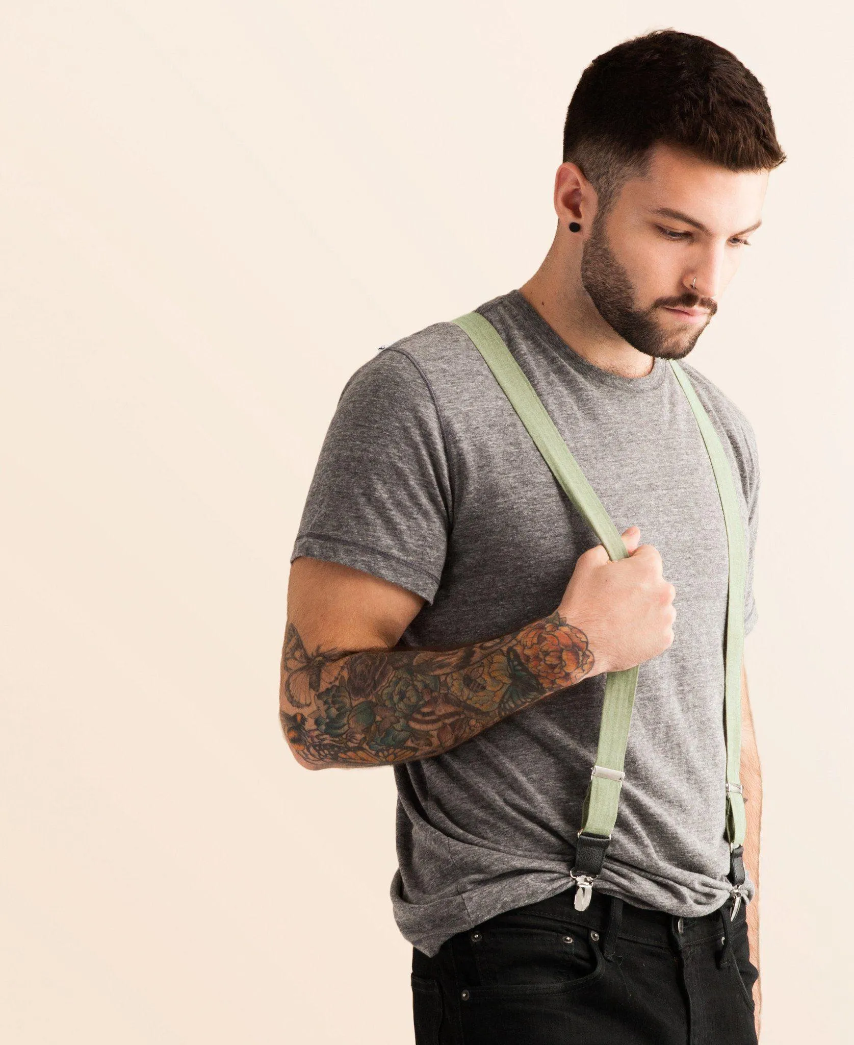 Egyptian Sands - Classic Olive Suspenders