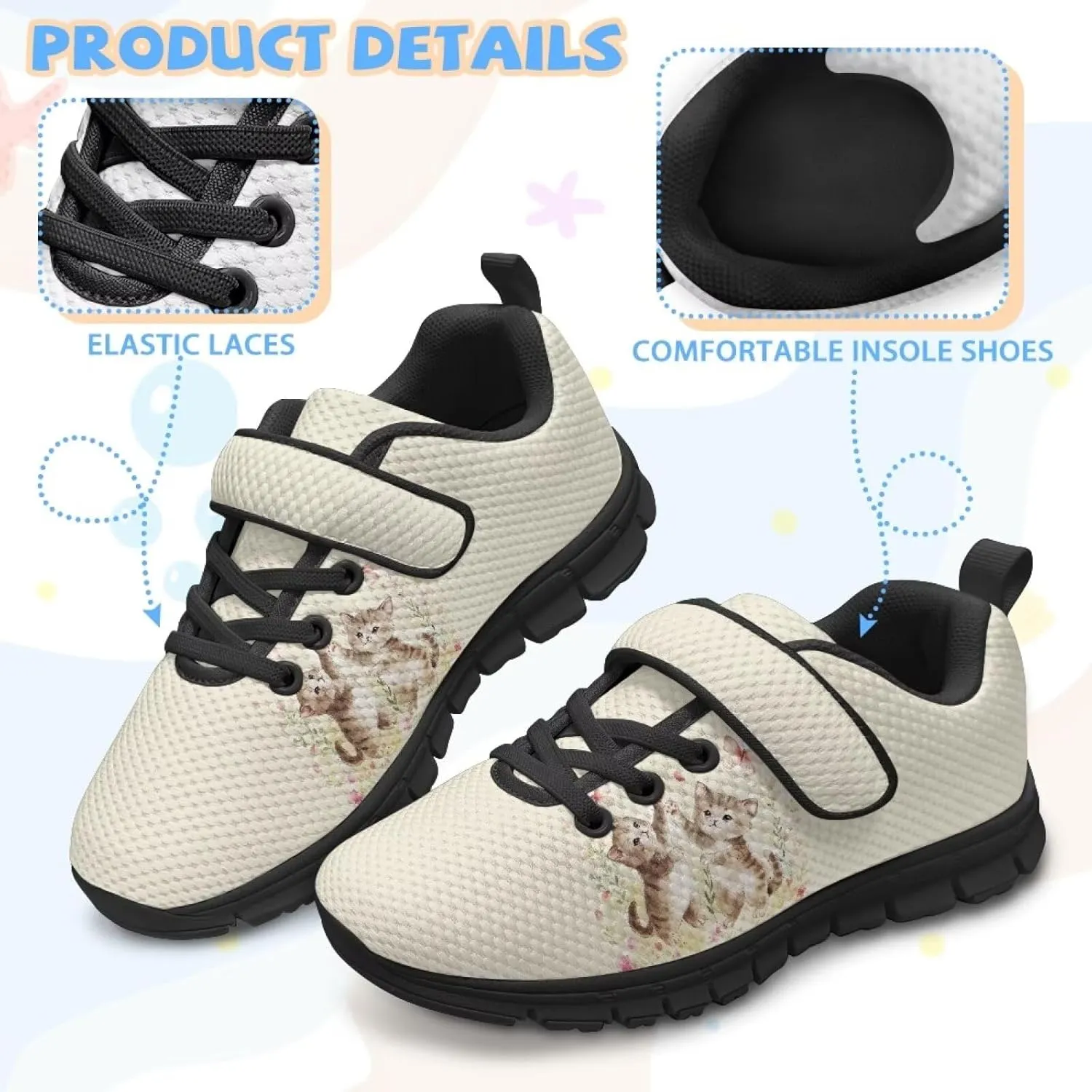 Girls Running Shoes Size 11-15 Slip on Design