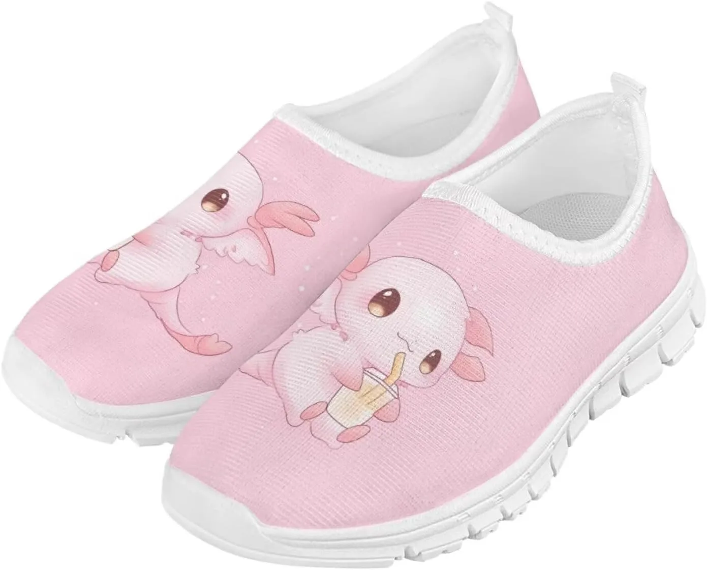 Girls Slip On Shoes Lightweight Breathable Tennis Running Athletic Shoes