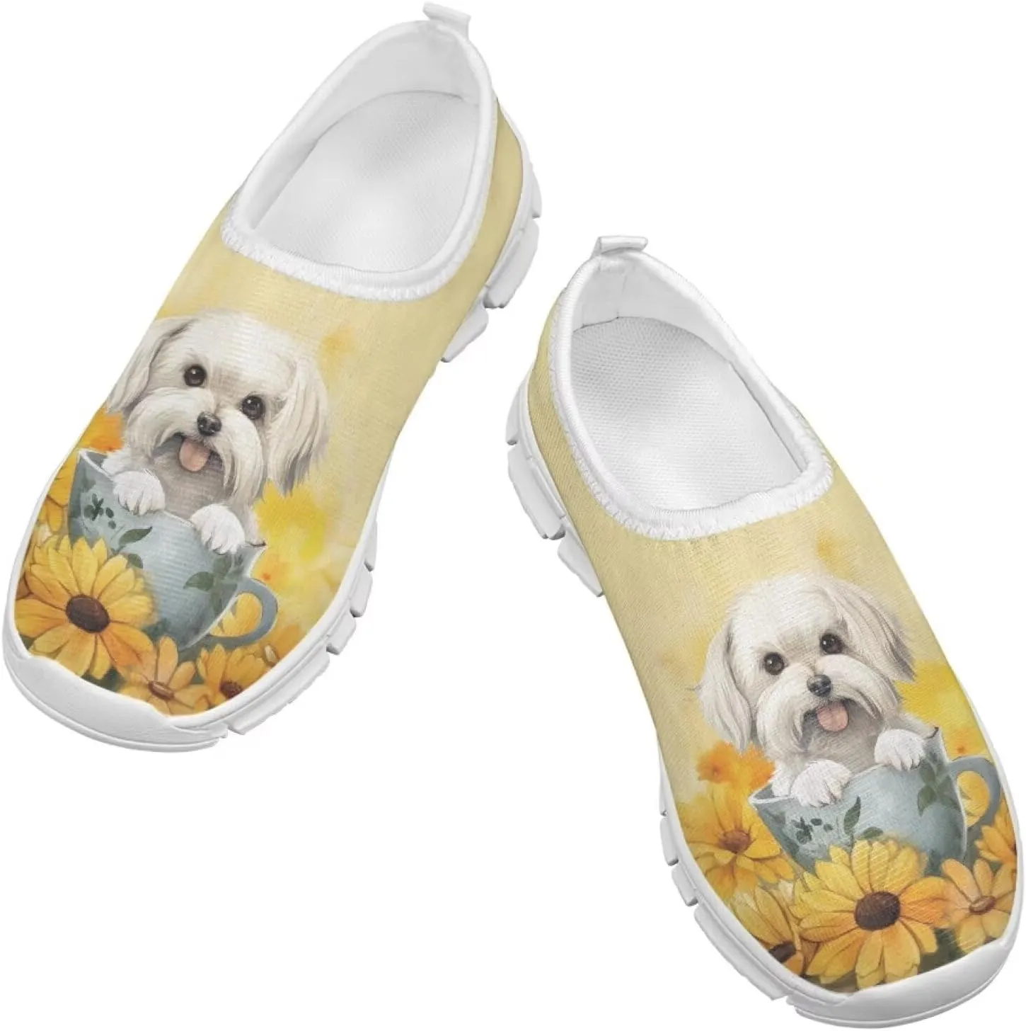 Girls Slip On Shoes Lightweight Breathable Tennis Running Athletic Shoes