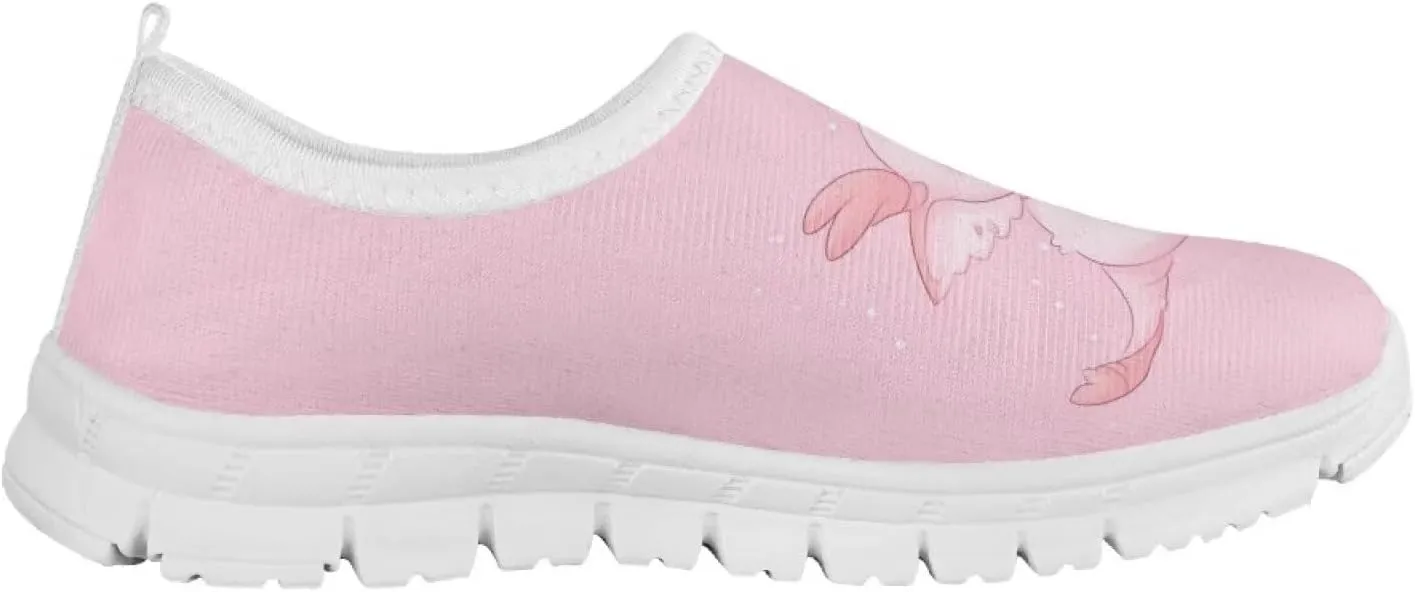 Girls Slip On Shoes Lightweight Breathable Tennis Running Athletic Shoes