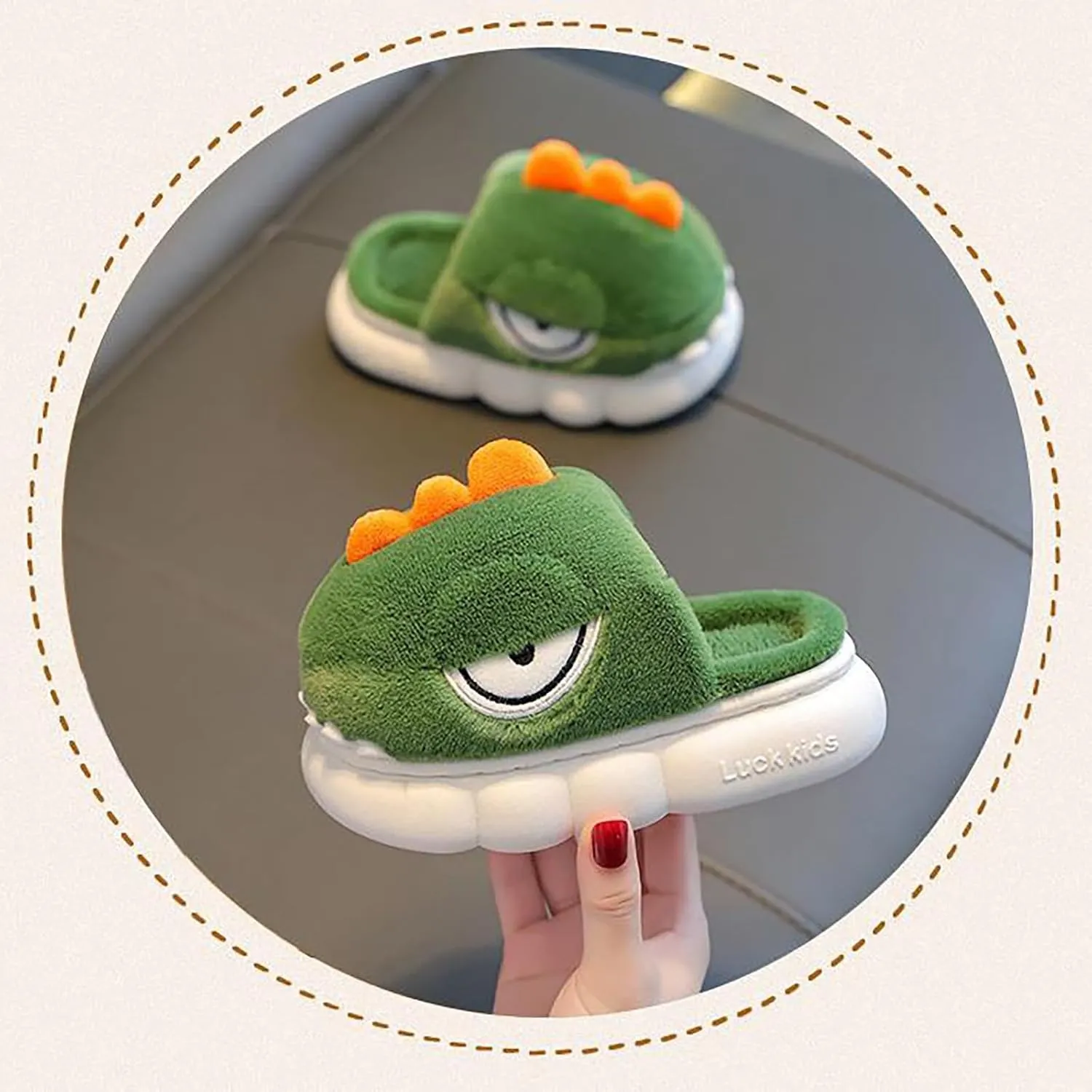 Kids Fuzzy Shoes Children's Cotton Slippers Boys Winter Girls Cute Children Indoor Home Baby Non Boys Slippers Toddler 6