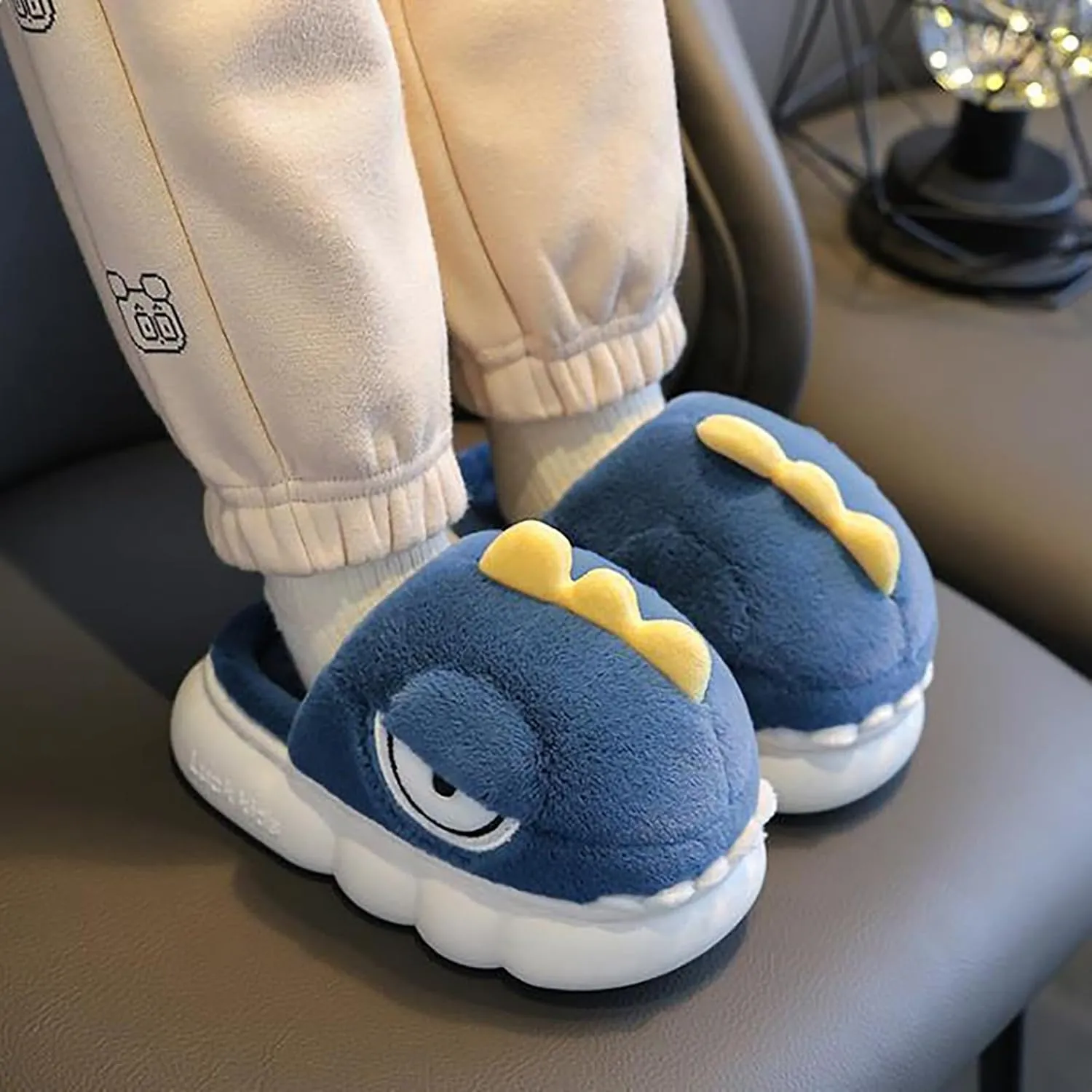 Kids Fuzzy Shoes Children's Cotton Slippers Boys Winter Girls Cute Children Indoor Home Baby Non Boys Slippers Toddler 6