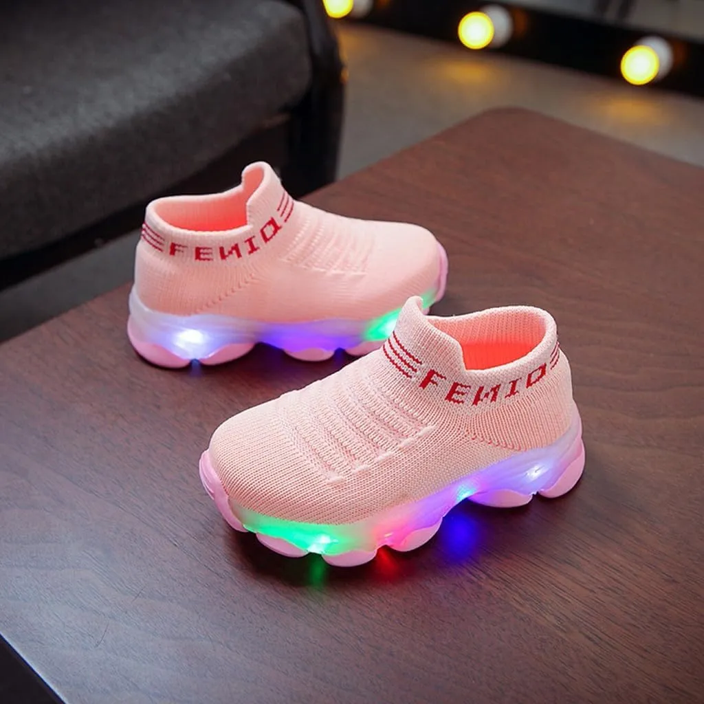 Kids Led Shoes Toddler Girls Fashion Light Up Sneaker Toddler Boys Light Up Shoes Little Kid Flashing Led Sneakers