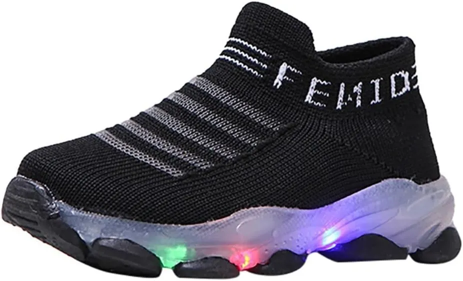 Kids Led Shoes Toddler Girls Fashion Light Up Sneaker Toddler Boys Light Up Shoes Little Kid Flashing Led Sneakers