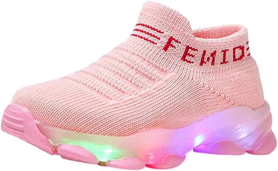 Kids Led Shoes Toddler Girls Fashion Light Up Sneaker Toddler Boys Light Up Shoes Little Kid Flashing Led Sneakers
