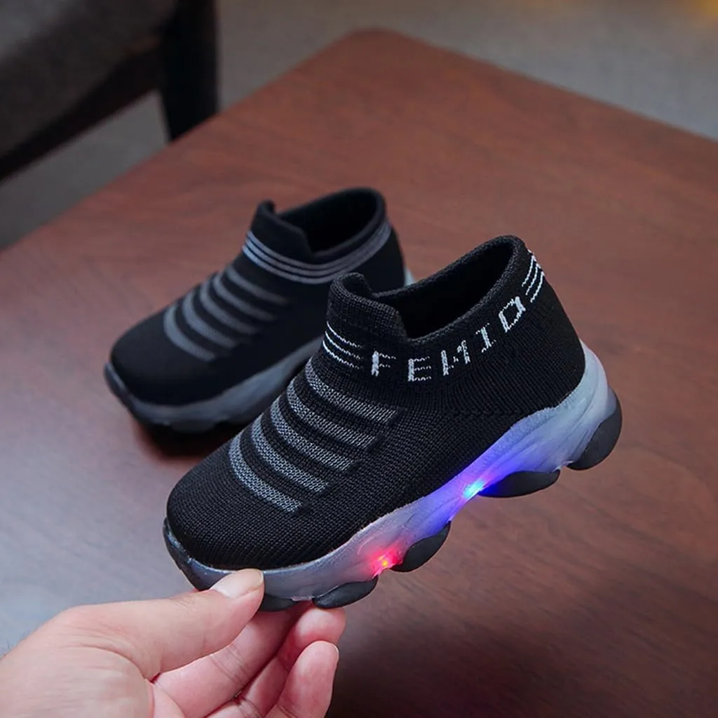 Kids Led Shoes Toddler Girls Fashion Light Up Sneaker Toddler Boys Light Up Shoes Little Kid Flashing Led Sneakers