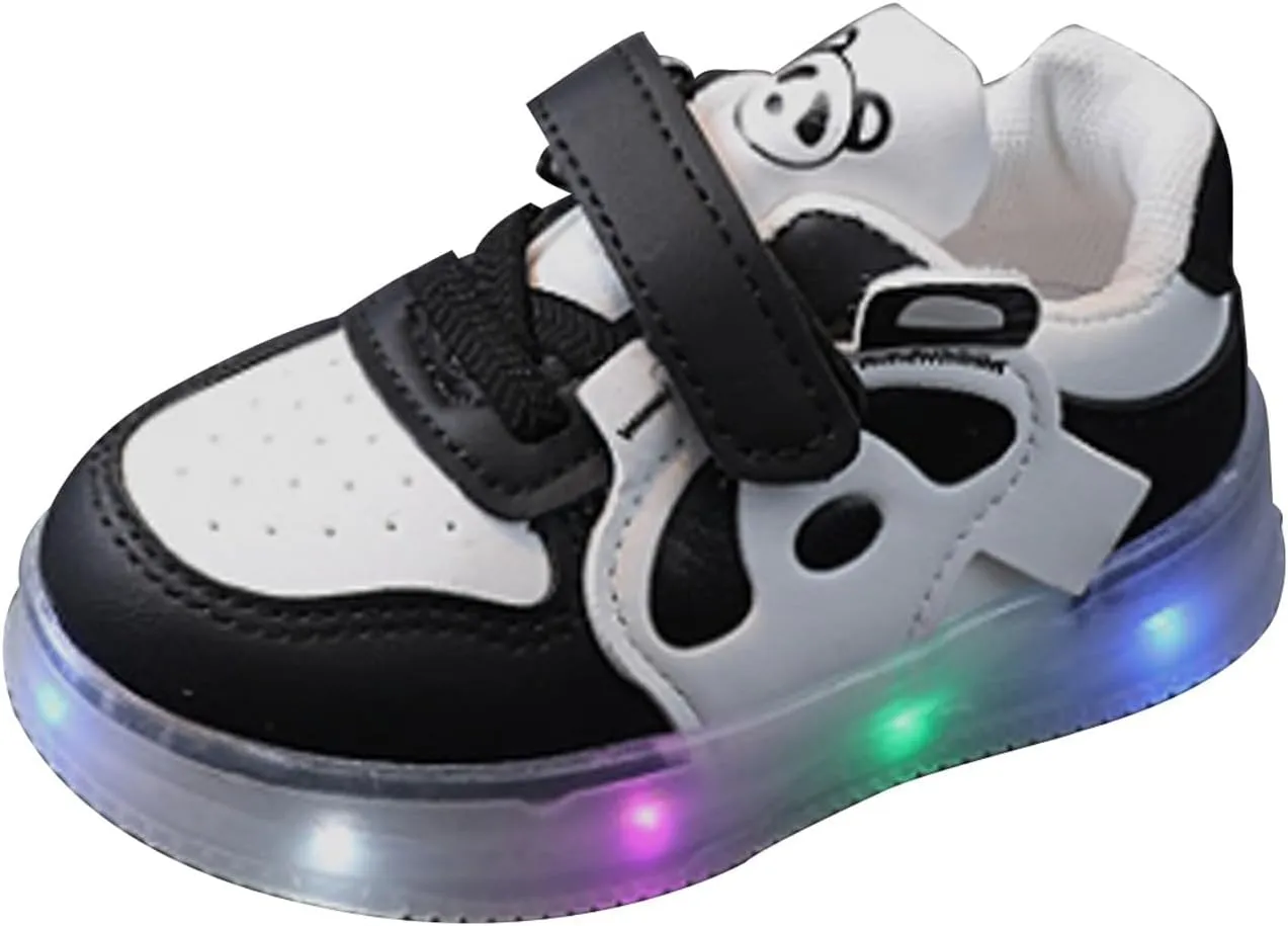Light Up Toddler Boys Girls Shoes Flashing Lightweight Tennis Walking Sneakers for Toddler Baby Light Up Shoes Boys