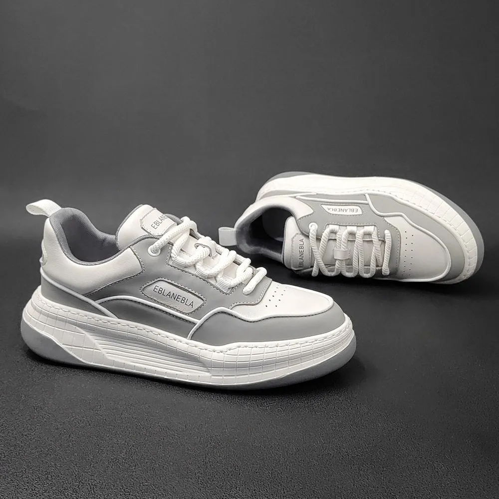 Men Stylish Patchwork Breathable Leather Casual Shoes