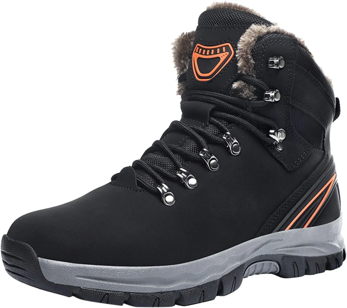 Men Winter Boots, Waterproof Hiking Boots Cold Weather Warm Boots Trekking Trail Climbing Shoes Work Boots for Women