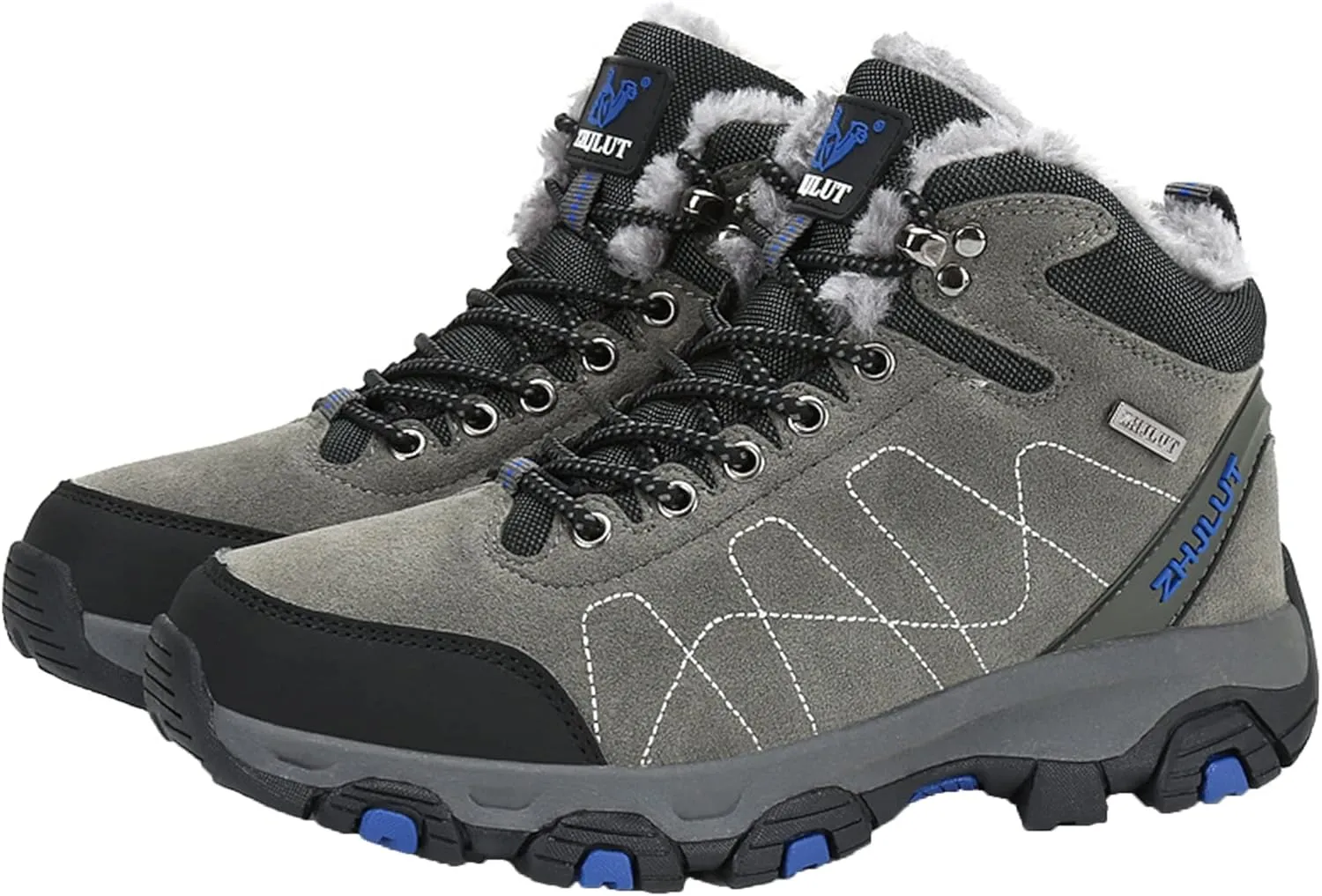 Mens Hiking Ankle Boots Waterproof Winter Warm Boots Breathable Lightweight Outdoor Casual