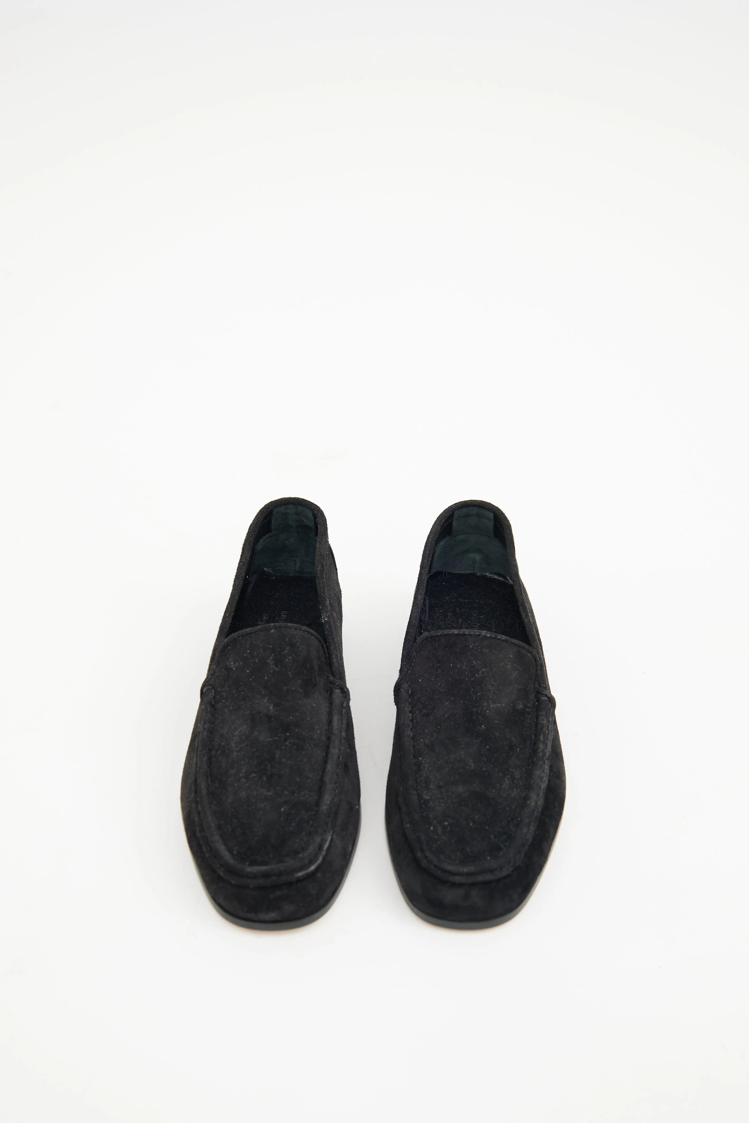 New Soft Black Suede Loafer