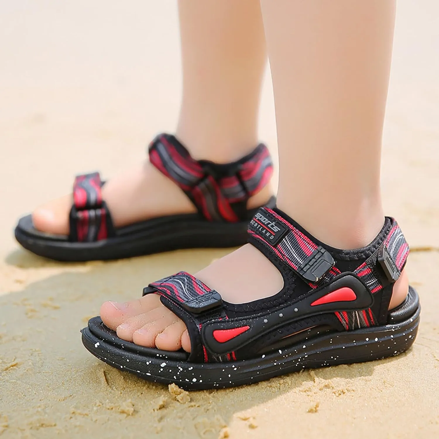 Sandals Boy Shoes Kids Summer Athletic Sports Open-Toe Outdoor/Water Sandals & Slides Adjustable Straps for Toddler/Little/Big Kids