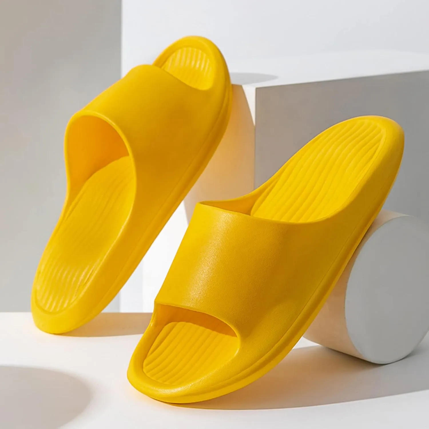 Slides for Men Womens Slides Bathroom Slippers Men Shower Shoes Women Gym Open Toe Quick Drying Slippers