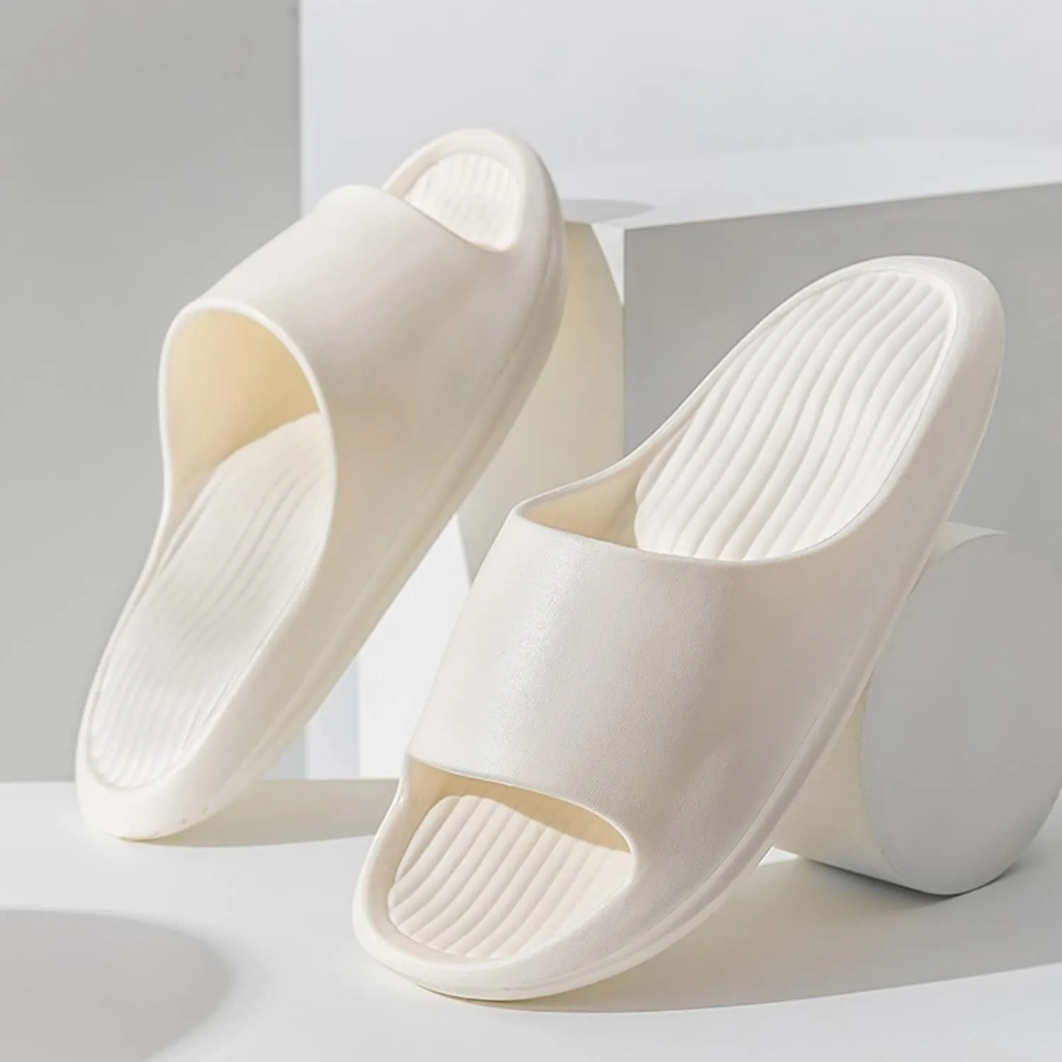 Slides for Men Womens Slides Bathroom Slippers Men Shower Shoes Women Gym Open Toe Quick Drying Slippers