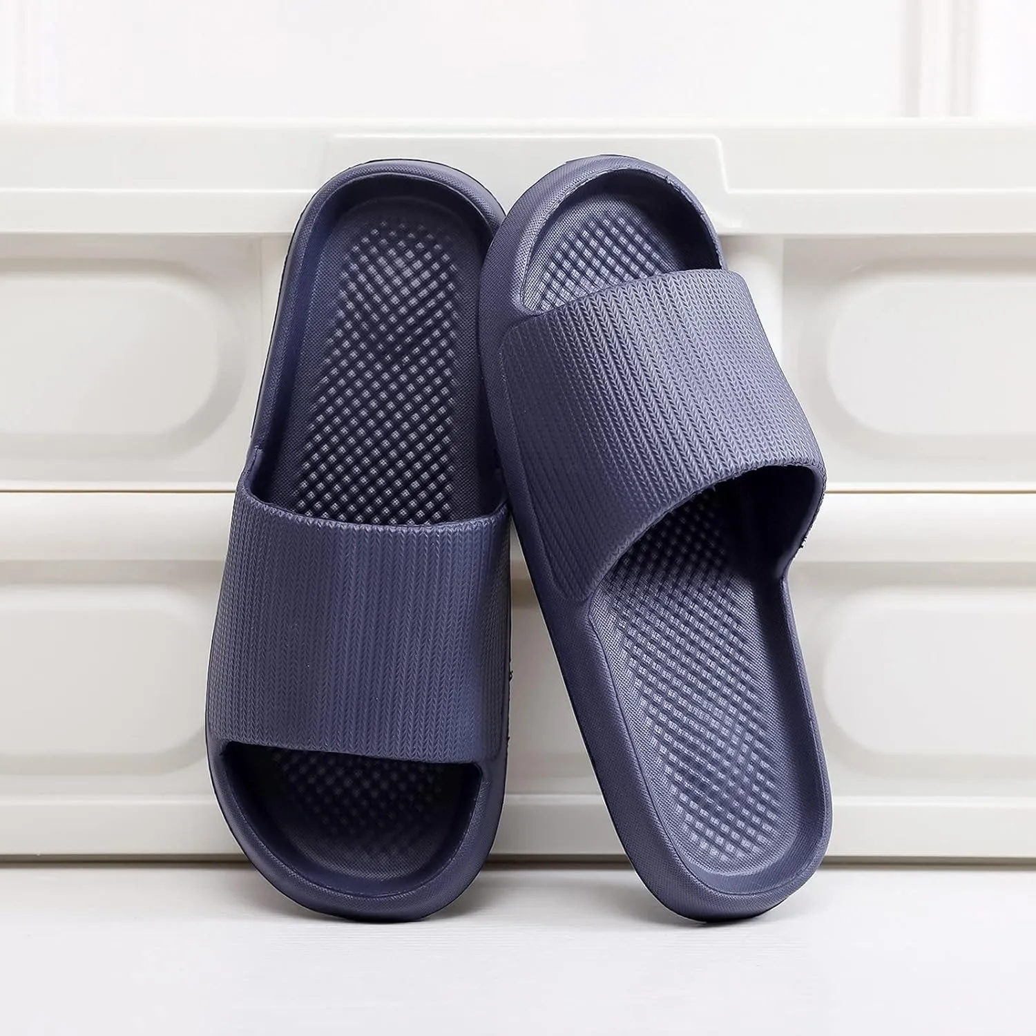 Slides for Men Womens Slides Bathroom Slippers Men Shower Shoes Women Gym Open Toe Quick Drying Slippers