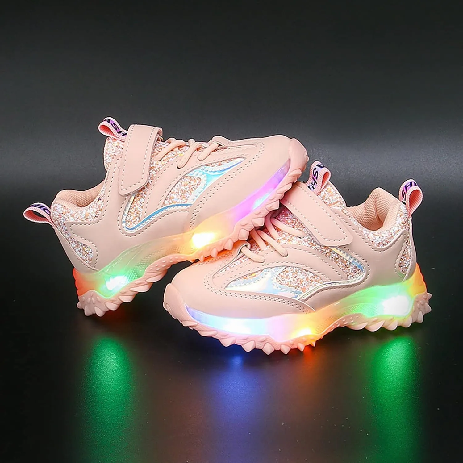 Slip On Light Up Boys and Girls Sneakers Kids Lightweight Athletic Light Up Shoes Tennis Shoes for Toddler Boys