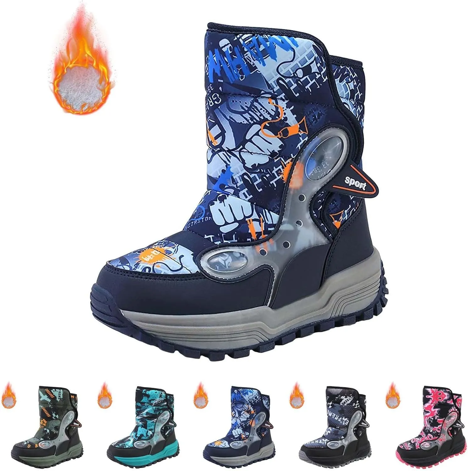Snow Boots For Toddler Kids Snow Boots Boys Girls Mid Calf Water Proof Warm Faux F??r Lined Insulated Winter Boots