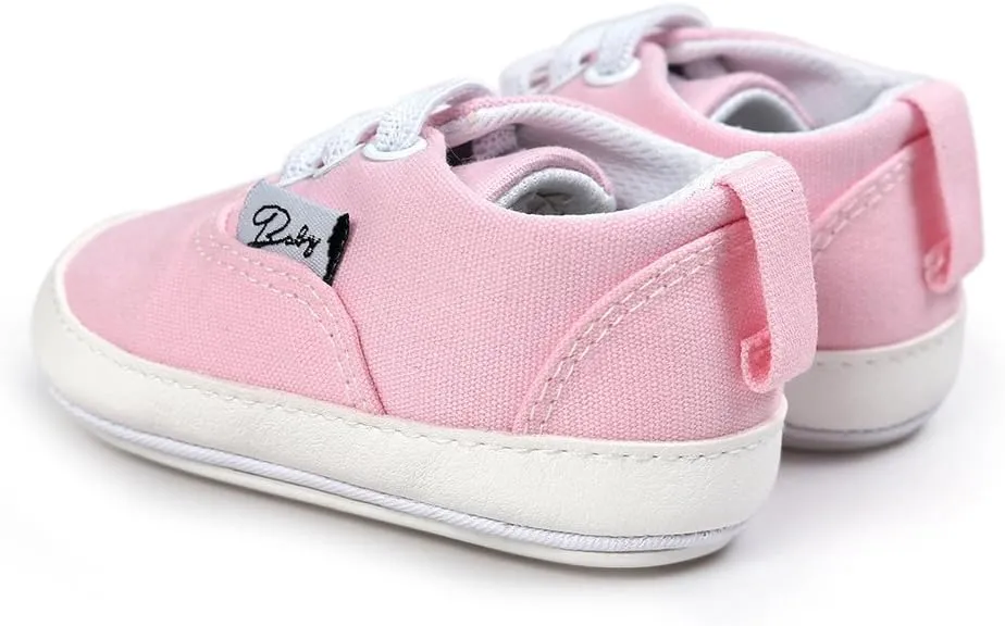 SOFMUO Baby Boys Girls Sneakers High Top Ankle PU Leather Non-Slip Moccasins Soft Rubber Sole Infant Booties Toddler Uniform Dress Shoes
