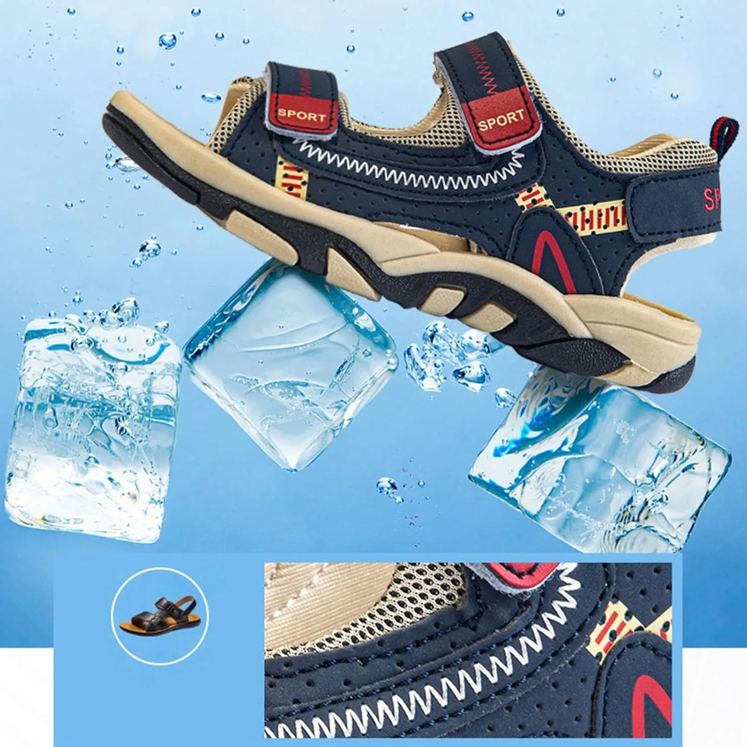 Sports Sandals for Kids Boy 2025 Trendy Summer Walking Shoes Kids Toddler Boys Casual Slides Running Sandals