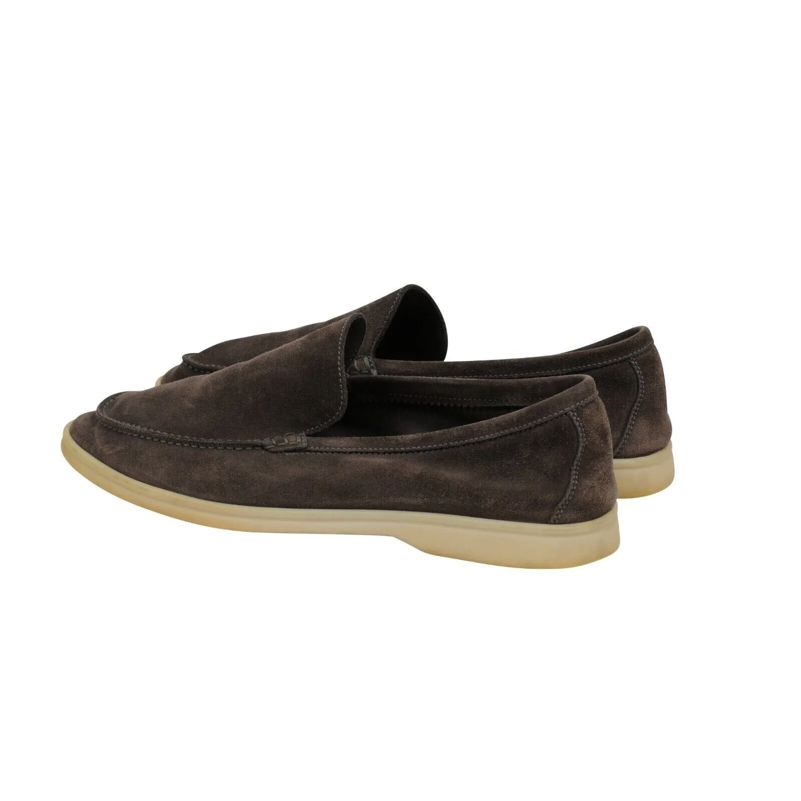 Summer Walk Brown Tan Suede Low Top Slip On Loafers