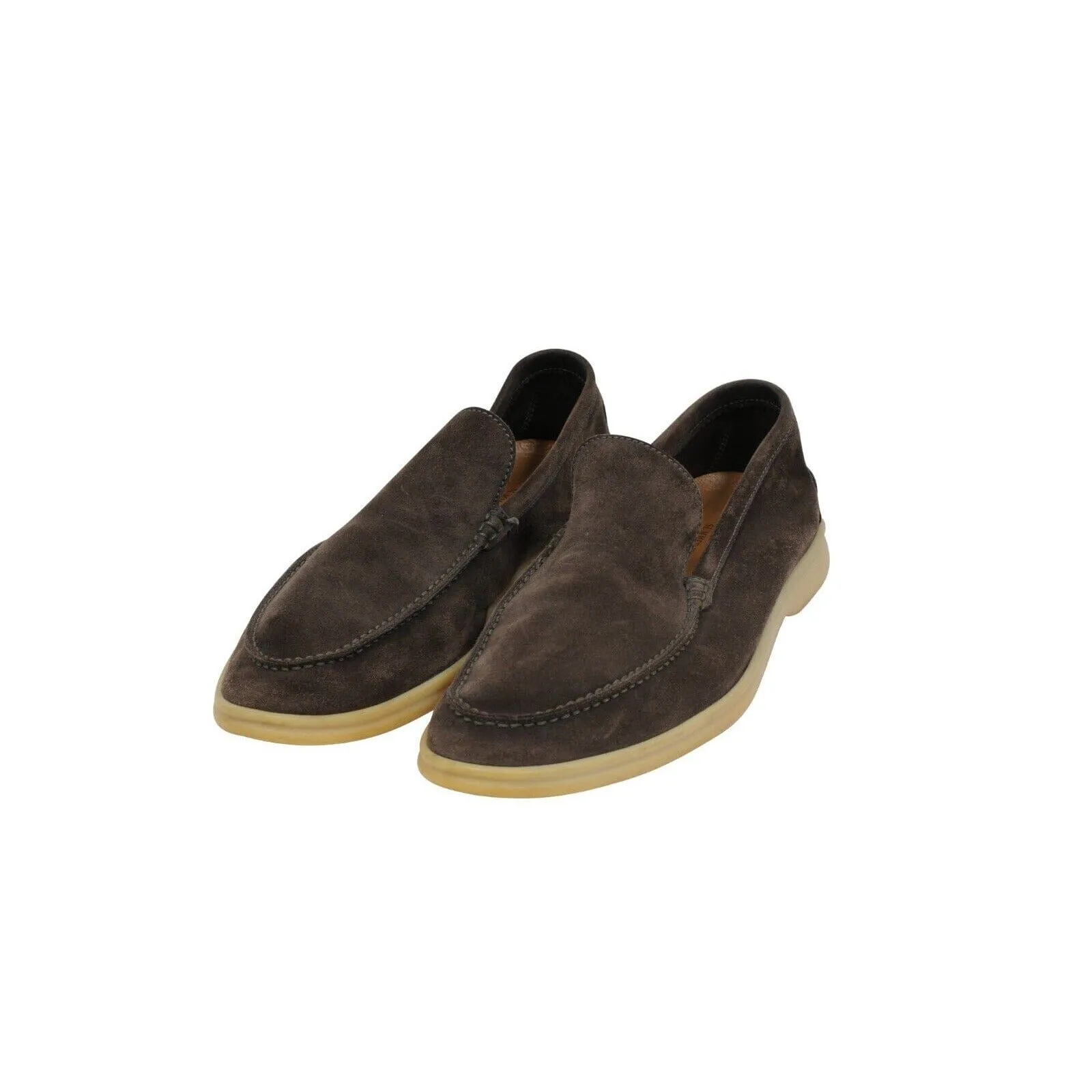 Summer Walk Brown Tan Suede Low Top Slip On Loafers