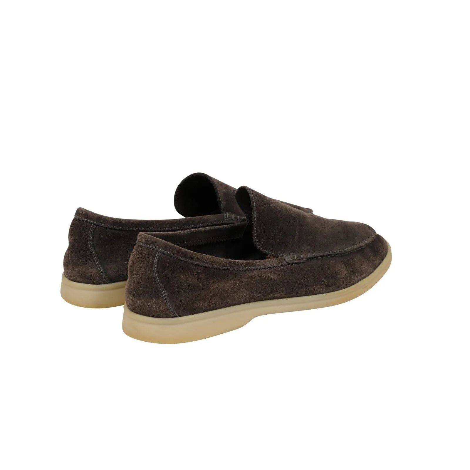 Summer Walk Brown Tan Suede Low Top Slip On Loafers