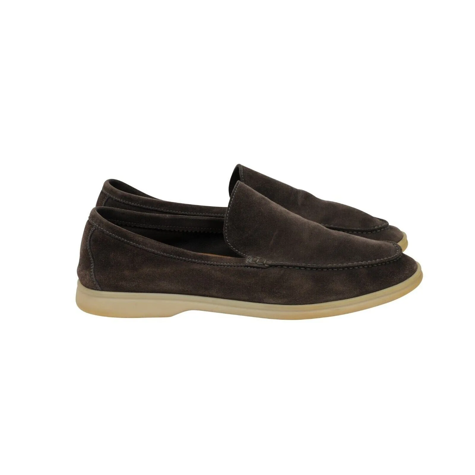 Summer Walk Brown Tan Suede Low Top Slip On Loafers
