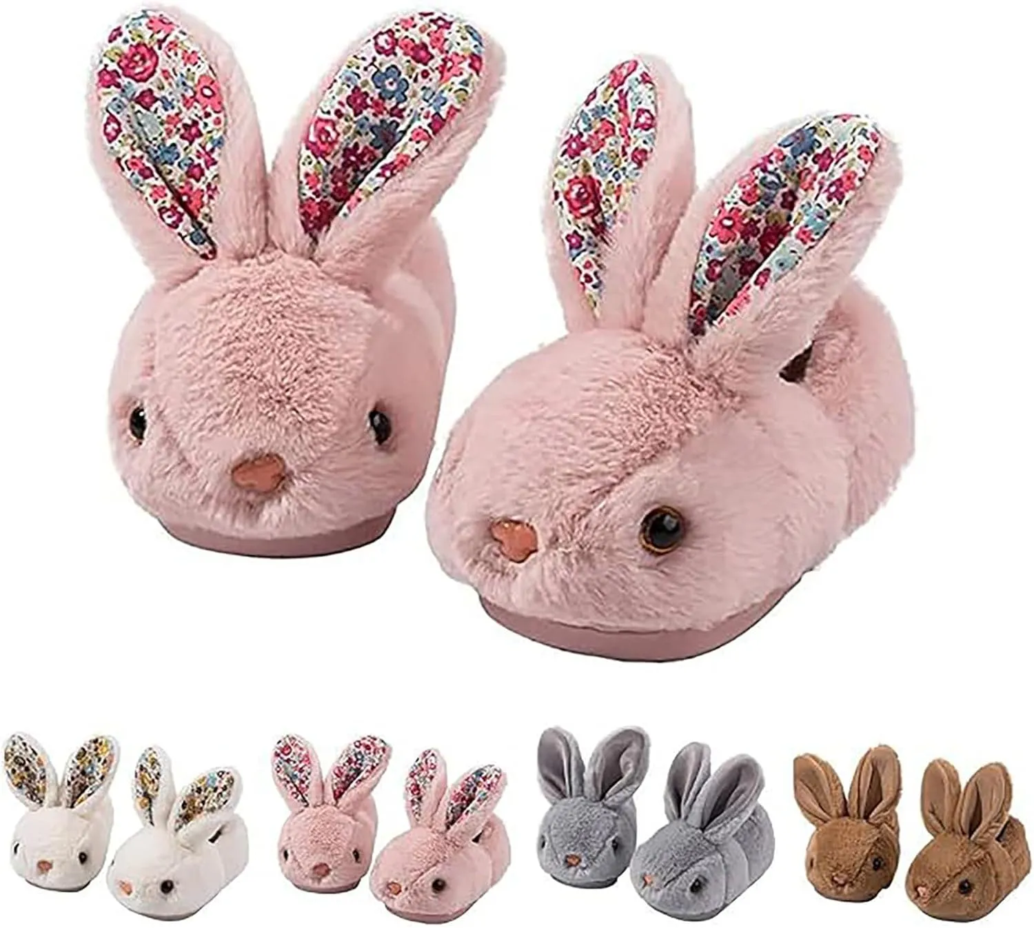 Toddler Girls Slippers Winter Infant Boys Fluffy Cute Bunny Flat Home Slippers Winter Warm Indoor Bedroom Shoes