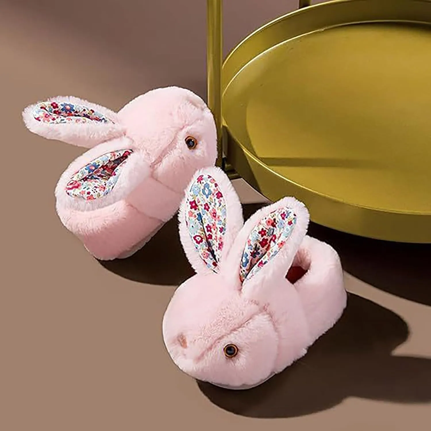 Toddler Girls Slippers Winter Infant Boys Fluffy Cute Bunny Flat Home Slippers Winter Warm Indoor Bedroom Shoes
