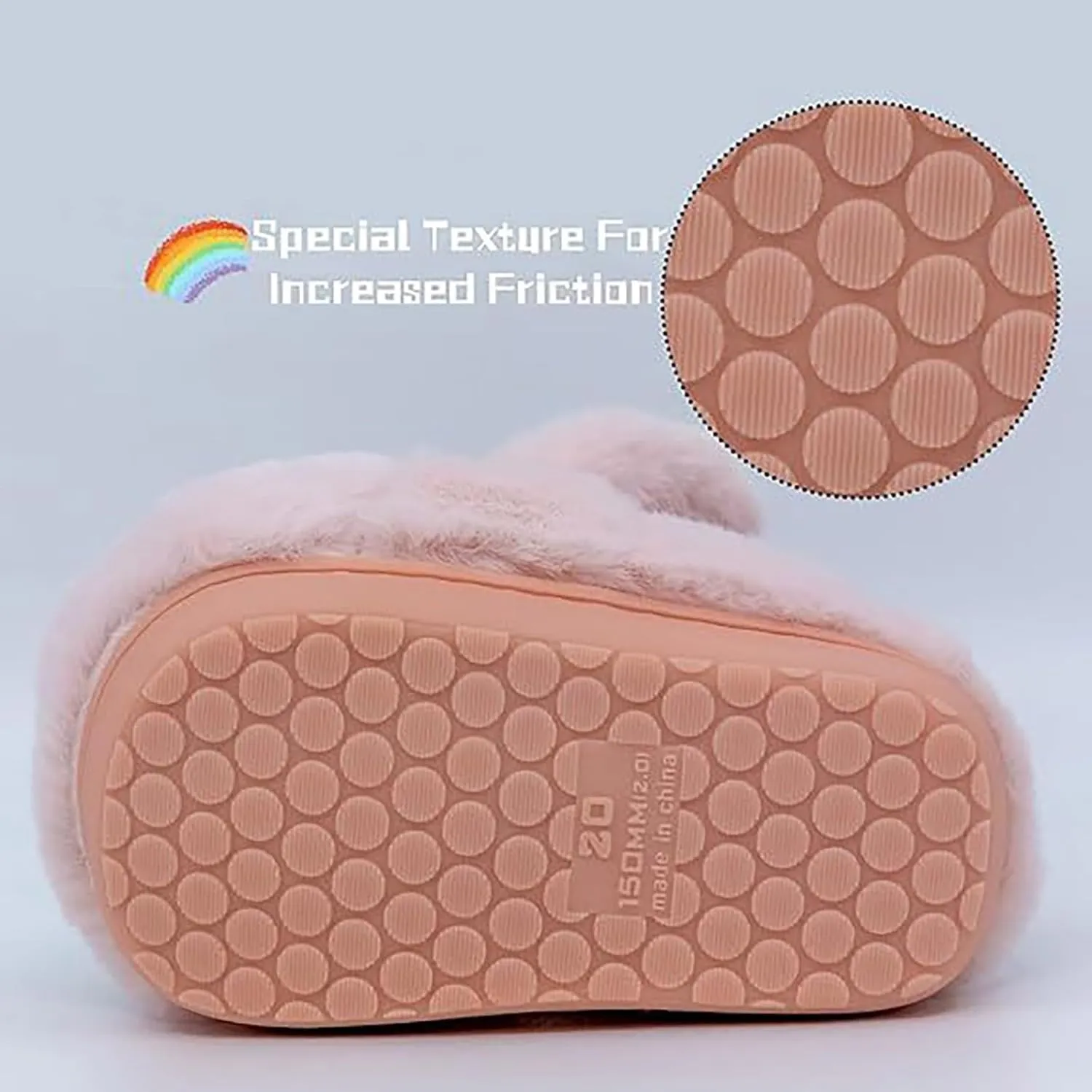 Toddler Girls Slippers Winter Infant Boys Fluffy Cute Bunny Flat Home Slippers Winter Warm Indoor Bedroom Shoes