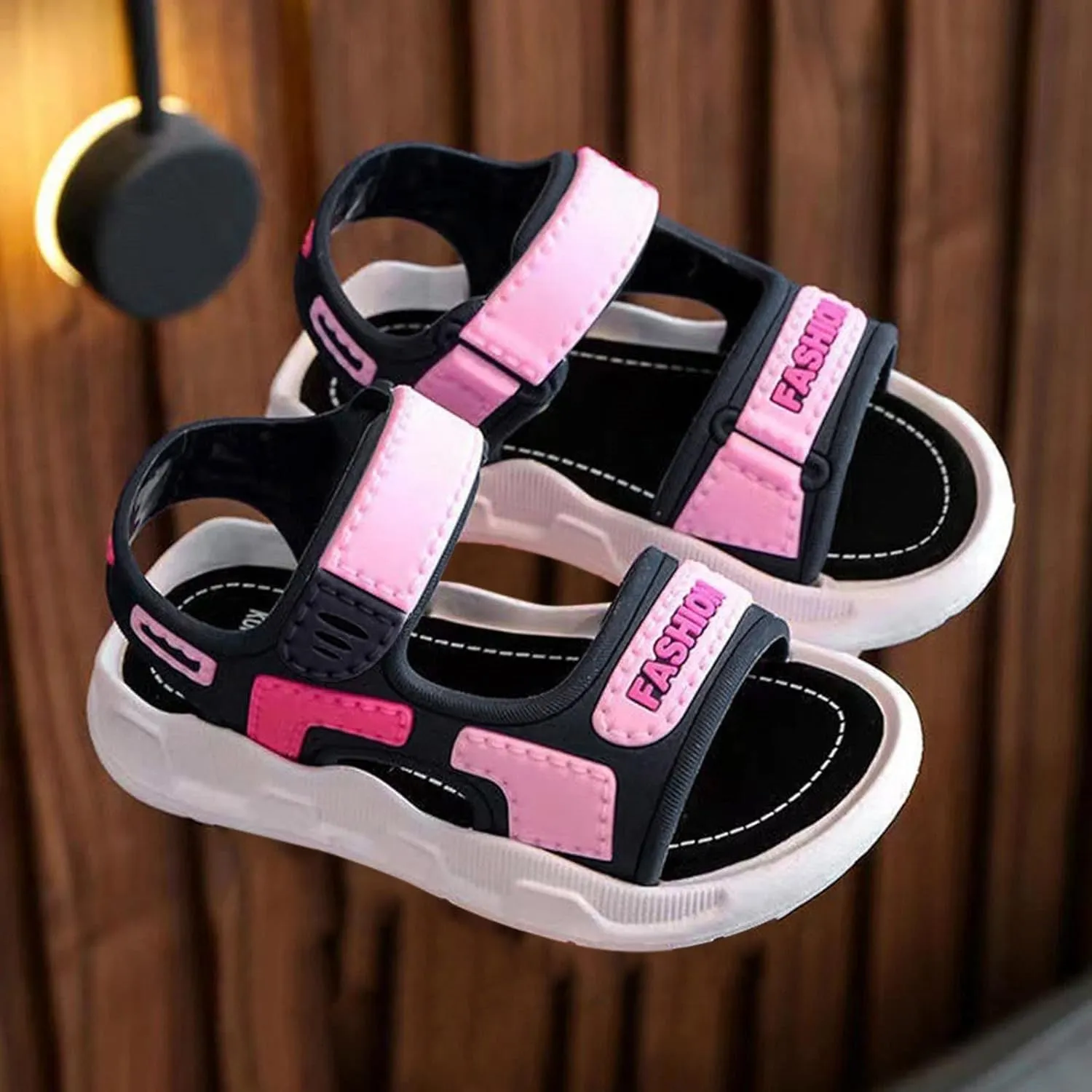 Toddler Open Toe Foam Sandals Summer Flat Wide Shoes Baby Boys Girls Summer Outdoor Fashion Loafers With Strap Soft