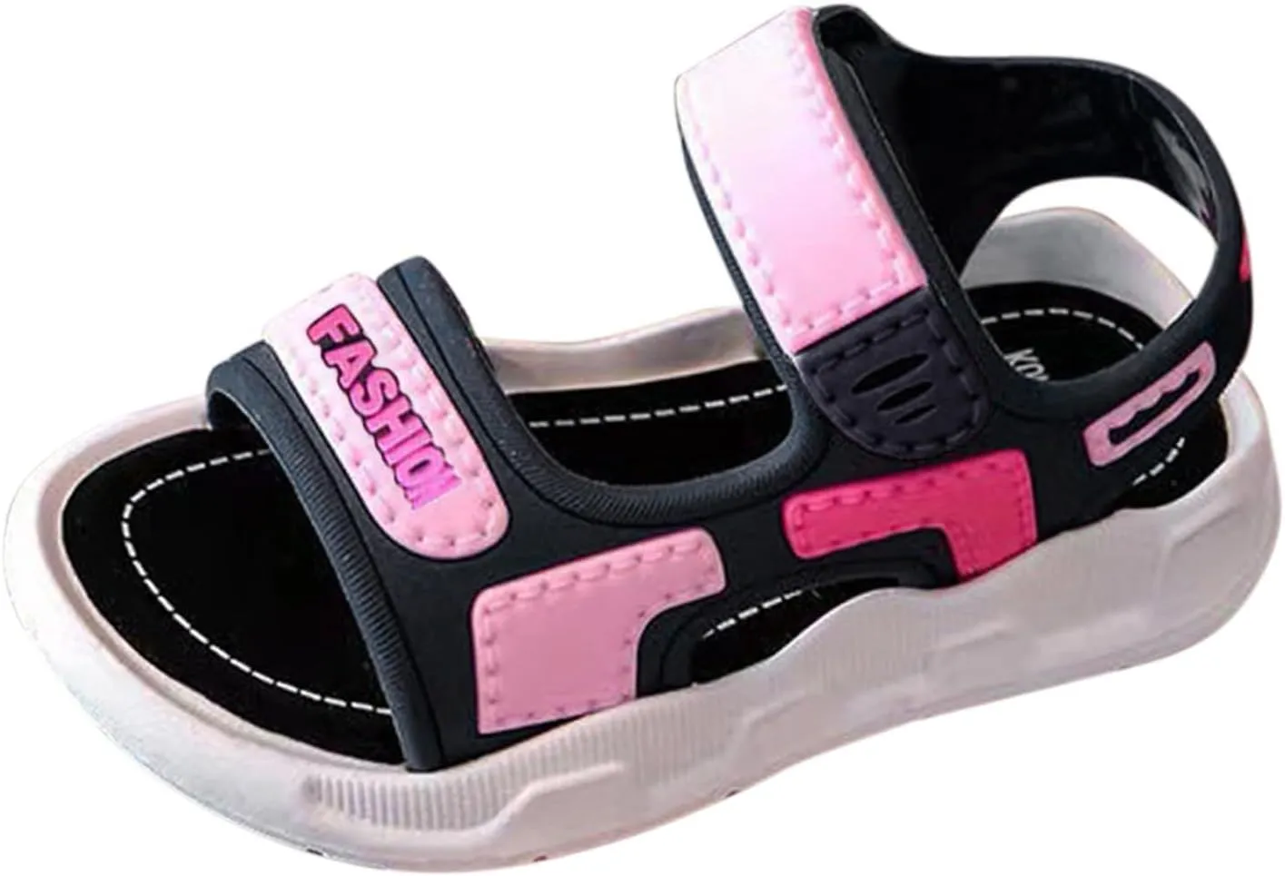 Toddler Open Toe Foam Sandals Summer Flat Wide Shoes Baby Boys Girls Summer Outdoor Fashion Loafers With Strap Soft