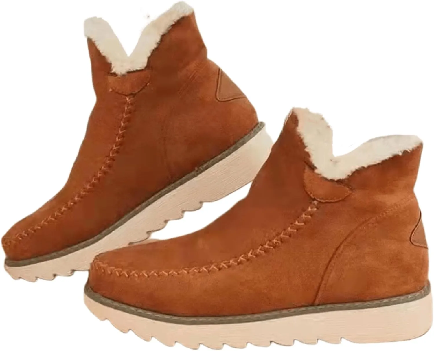 Trending Winter Boots For Women 2024 Snow Boots Anti-Slip Outdoor Loafers Shoes Warm Fur Lined Fuzzy Ankle Booties