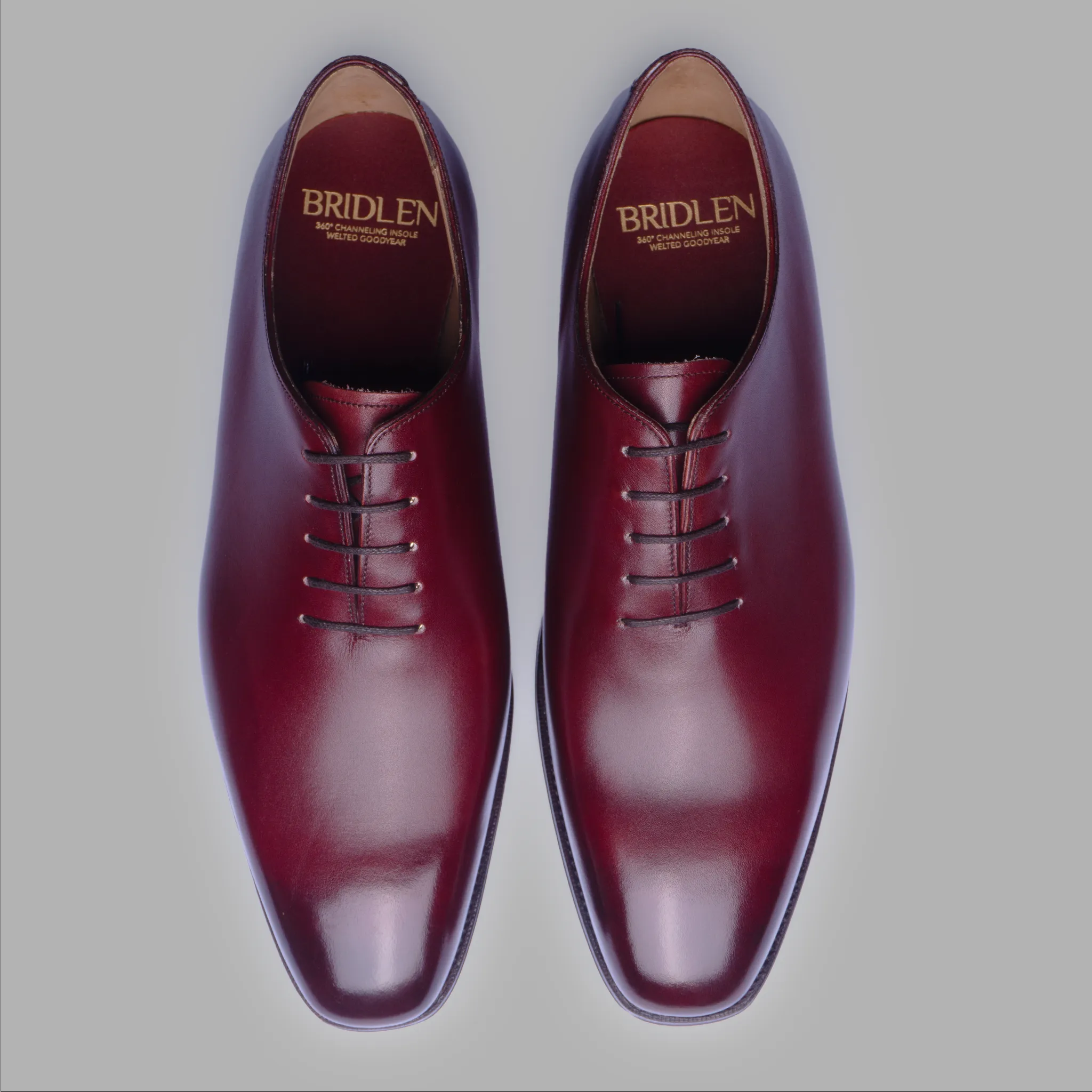 Wholecut Oxford in Burgundy Calf Leather