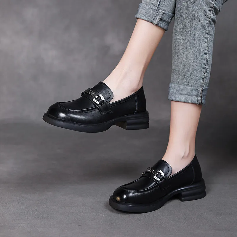 Women Retro Soft Leather Casual Loafers
