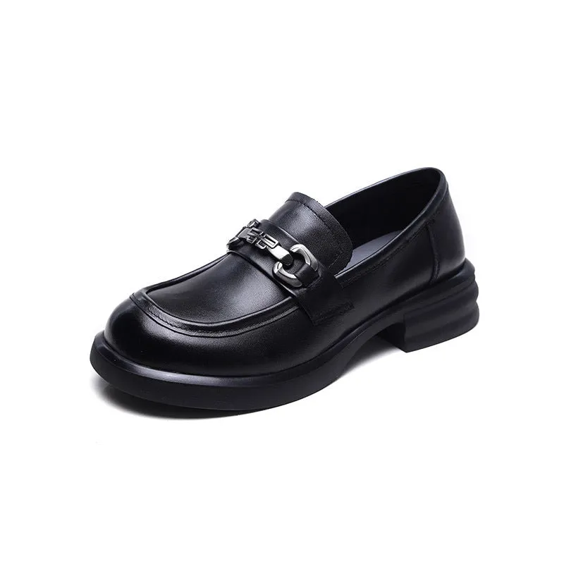 Women Retro Soft Leather Casual Loafers