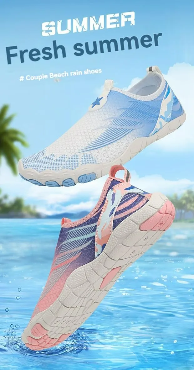 Womens Mens Water Shoes Quick Dry Aqua Socks Sports Barefoot Shoes Non-Slip & Breathable Athletic Wide Toe Water Shoes for Swim Beach Pool Surf Yoga