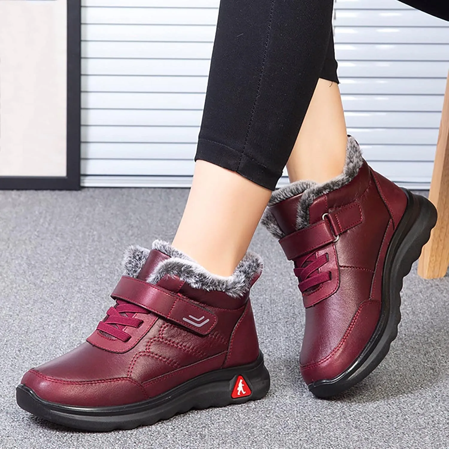 Womens Snow Boots Size 10 White Womens Tall Slip on Snow Boots Womens Snow Boots Waterproof Size 8 Women Waterproof Boots Wide Calf Snow Boots for Waterproof