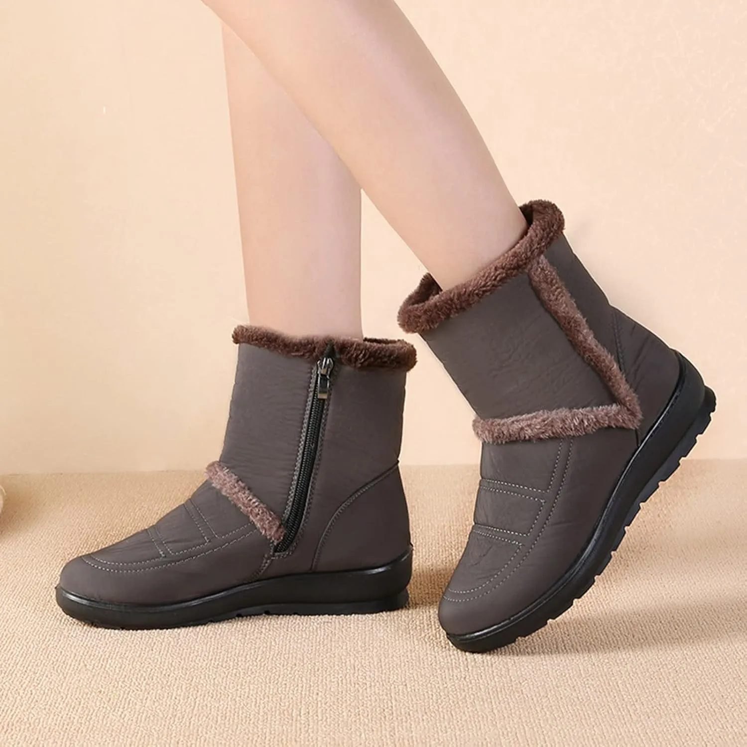 Women's Snow Boots Waterproof Snow Boots Warm Ankle Shoes Cold Weather Outdoor Work Boots Teens Winter Boots