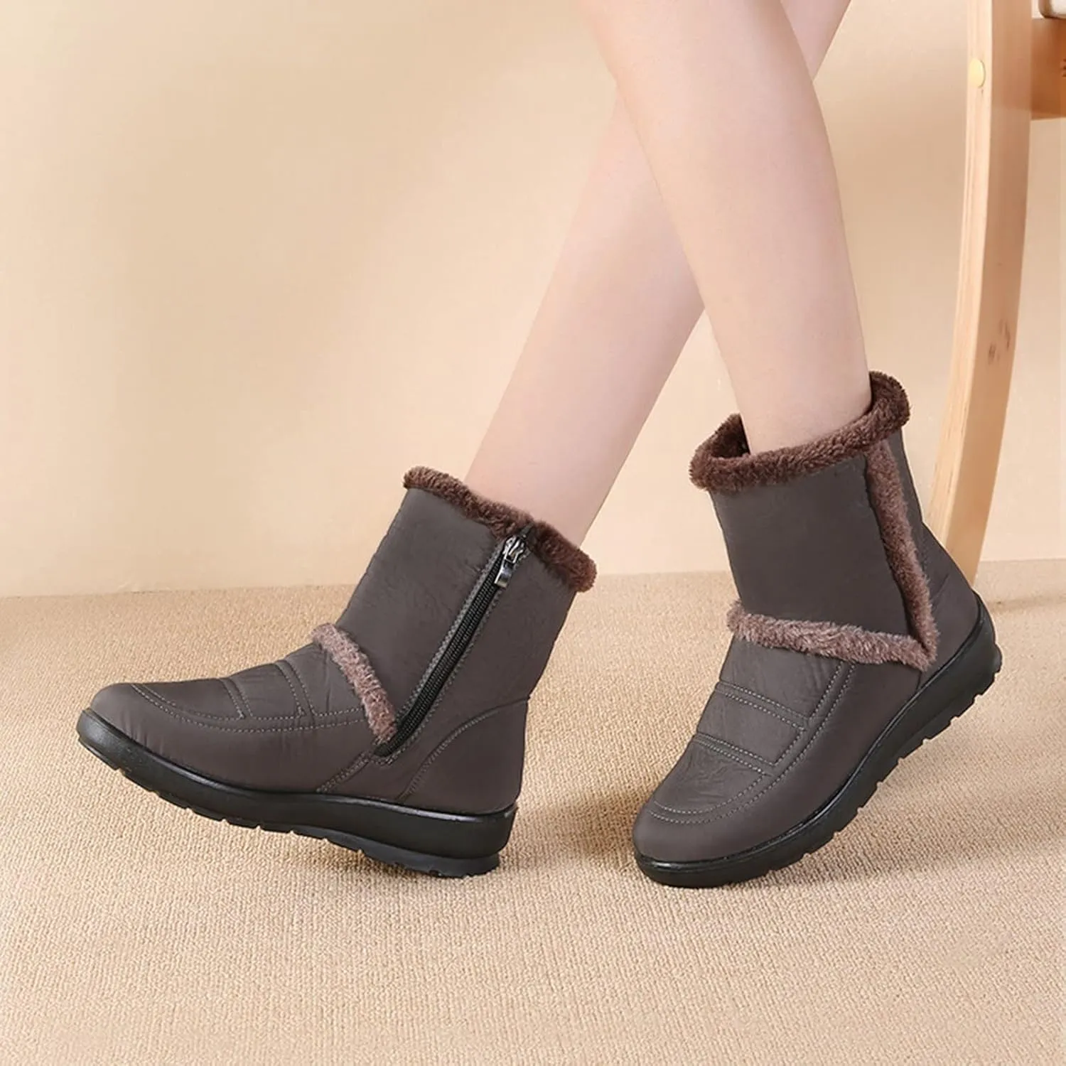 Women's Snow Boots Waterproof Snow Boots Warm Ankle Shoes Cold Weather Outdoor Work Boots Teens Winter Boots